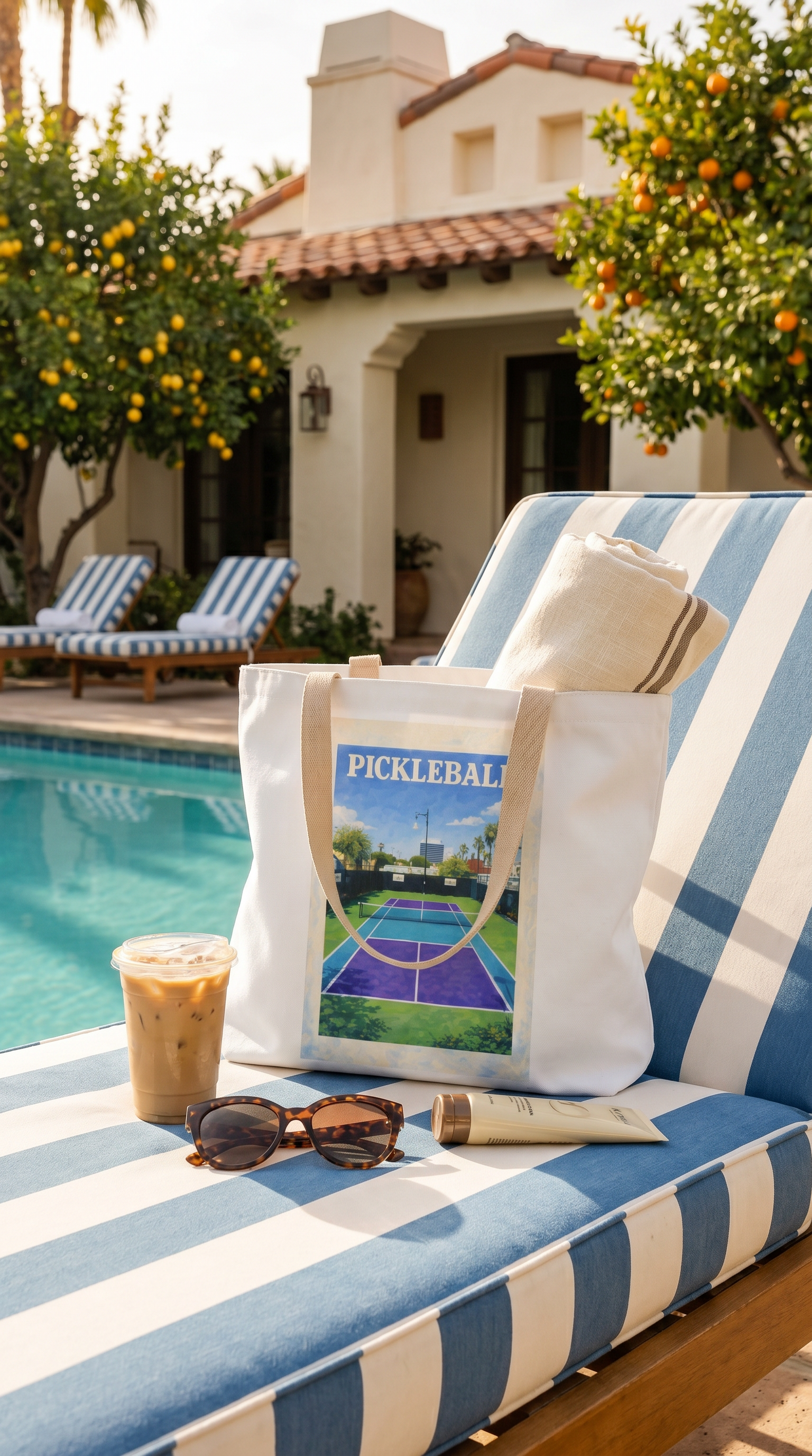 Sedona Pickleball Club Retro Poster Canvas Tote